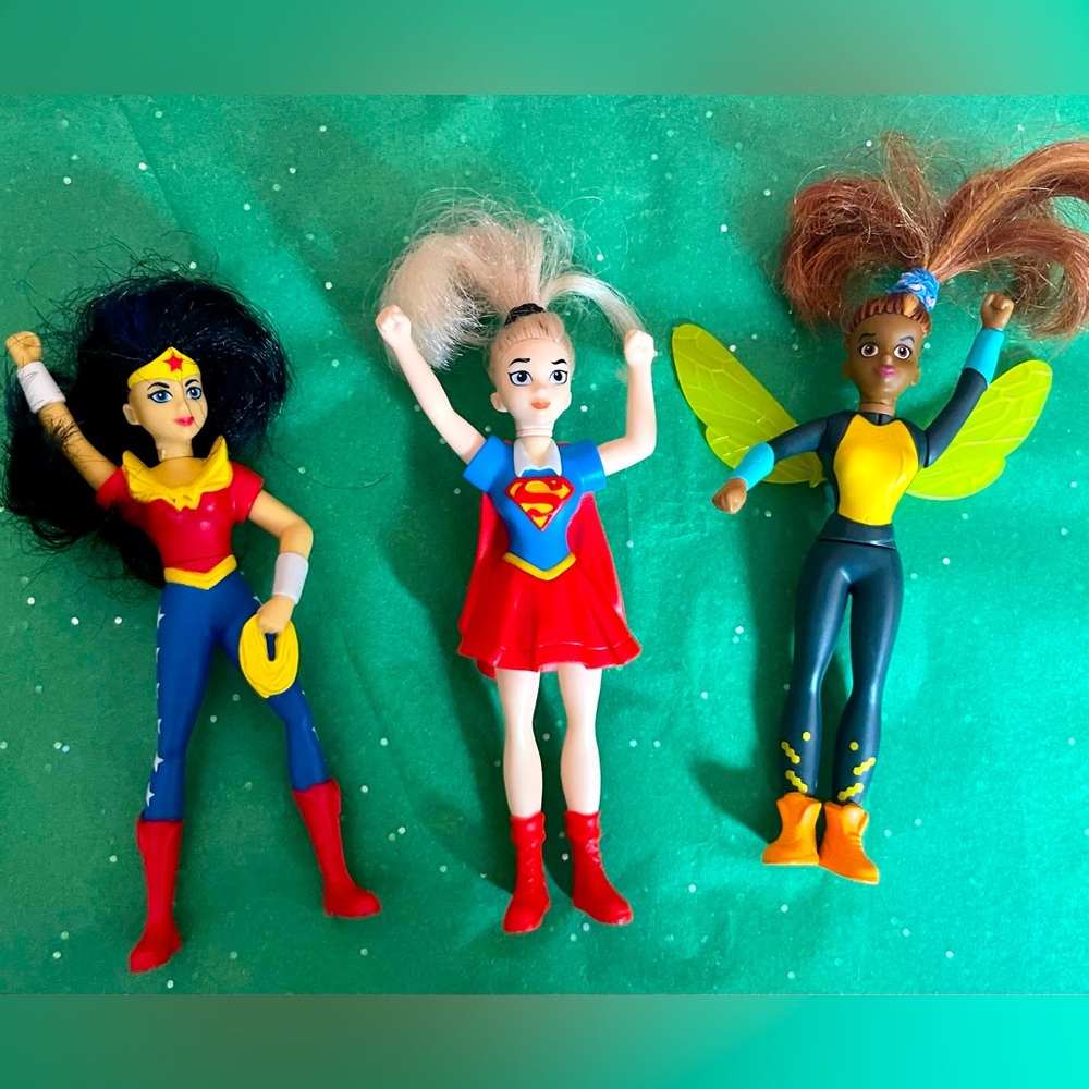 2016 DC Comics DC Super Hero Girls McDonalds Happy Meal Toy Lot Action Figures 3
